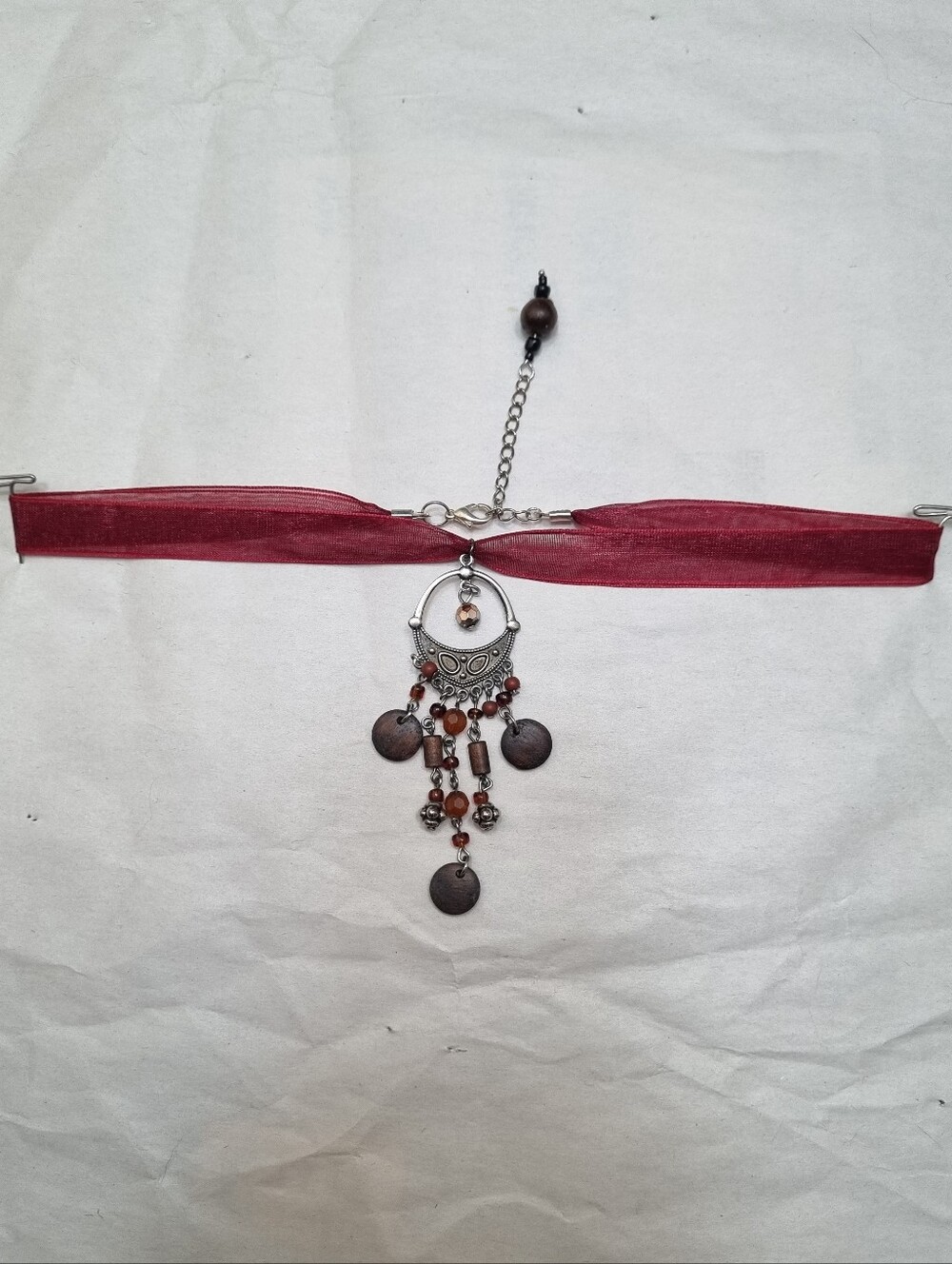 SLS Creation | Boho Pendant On A Ribbon Necklace